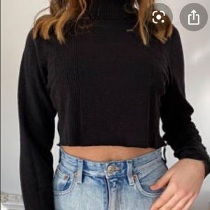 INC cropped black sweater